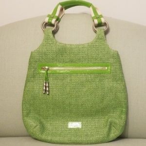 ELAINE TURNER lime green tote bag